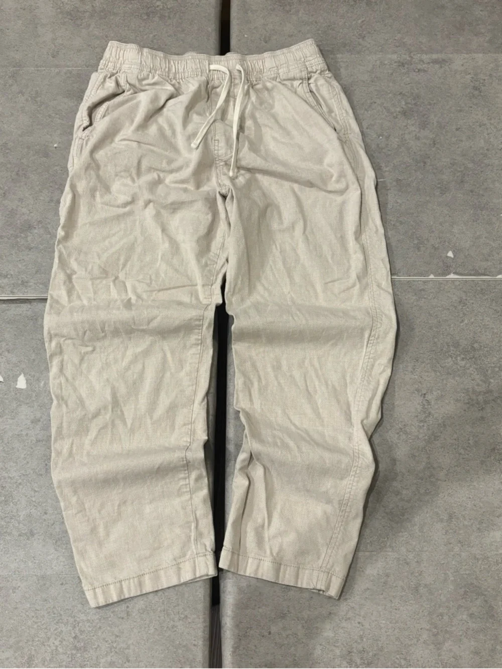 Hollister Linen-Blend Loose Pull-On Pants